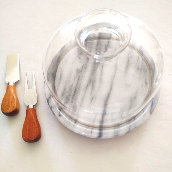 Authentic 🍽️MARBLE & Cloche•Dome Display~ - Picture 9 of 9